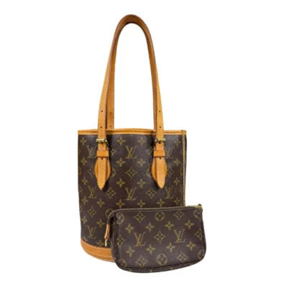 Louis Vuitton Bucket Monogram Shoulder Bag Canvas Brown